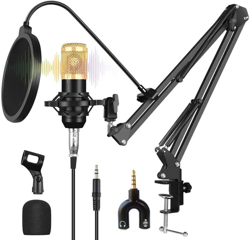 Mocking Bird Condenser Microphone Kit for Studio Recording Singing with Podcast Mic Stand Microphone