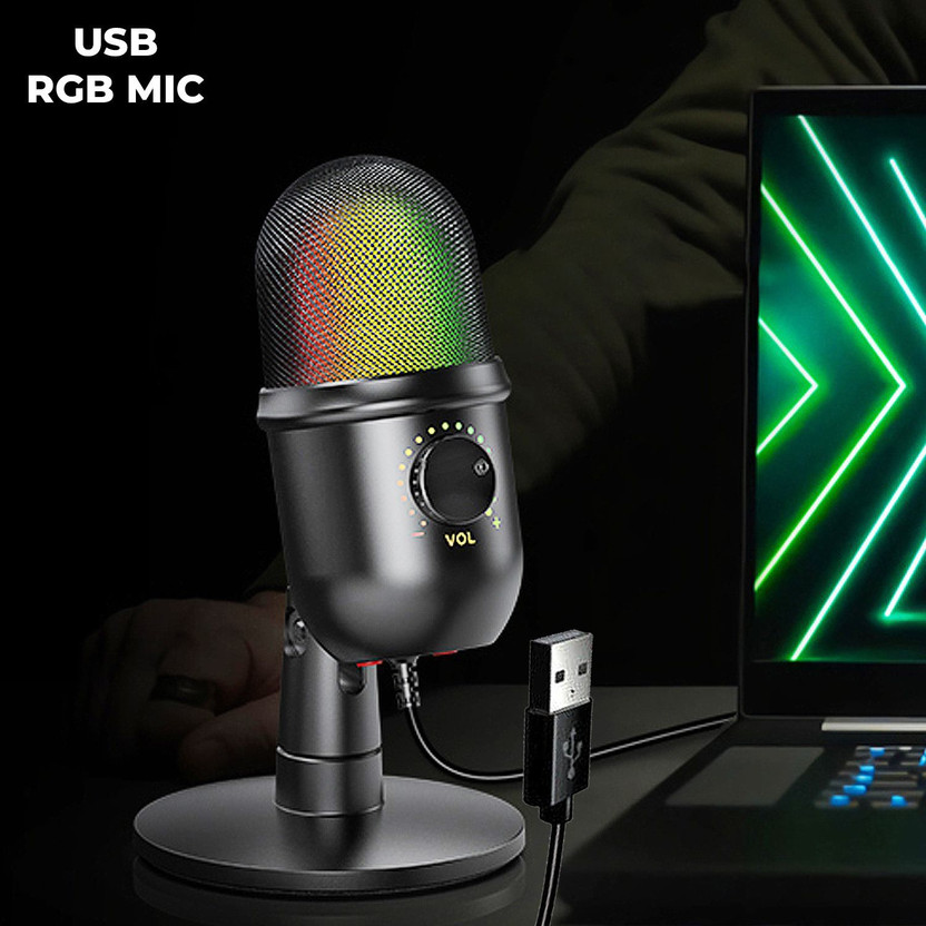 MOOZMOB Professional Wired USB Studio Mic Kit Noise Reduction Full Setup Live Streaming Microphone