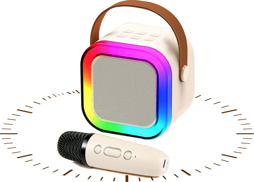 AMUSING Wireless Mini Portable Bluetooth Karaoke Machine | Bluetooth Speaker with Mic 5 W Bluetooth Speaker(Multicolor, Stereo Channel)