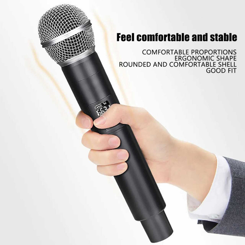 Kay-Joy Professional UHF Wireless Handheld Mic with Type-C Receiver for DJ & Stage Microphone