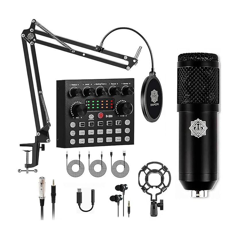Digimore Digimore D-430 Condenser Kit w Sound Card for Recording, Podcast, Starmaker Microphone - Flipkart Deal