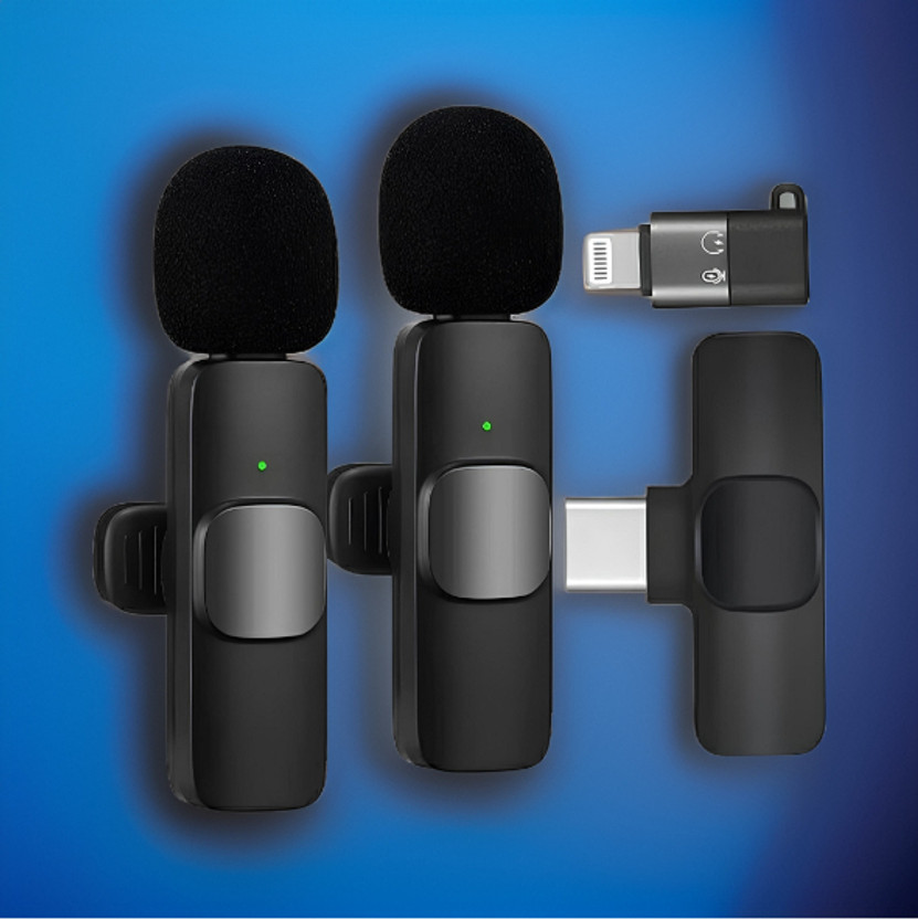 YAROH 35v_K8 Wireless Mic Set: Type-C & iPhone Compatible Livestream & Video Recording Microphone