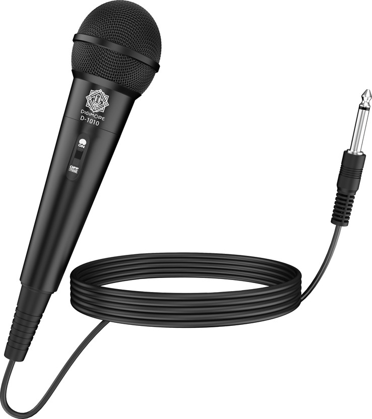 Digimore D-1010 Professional Cardioid Dynamic Mic with 10ft Cable for Karaoke, Singing Microphone