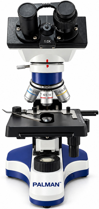 Palman Palman Binocular Compound Microscope with 4X, 10X & 40X Objective Lenses Microscope Slide Box - Flipkart Deal