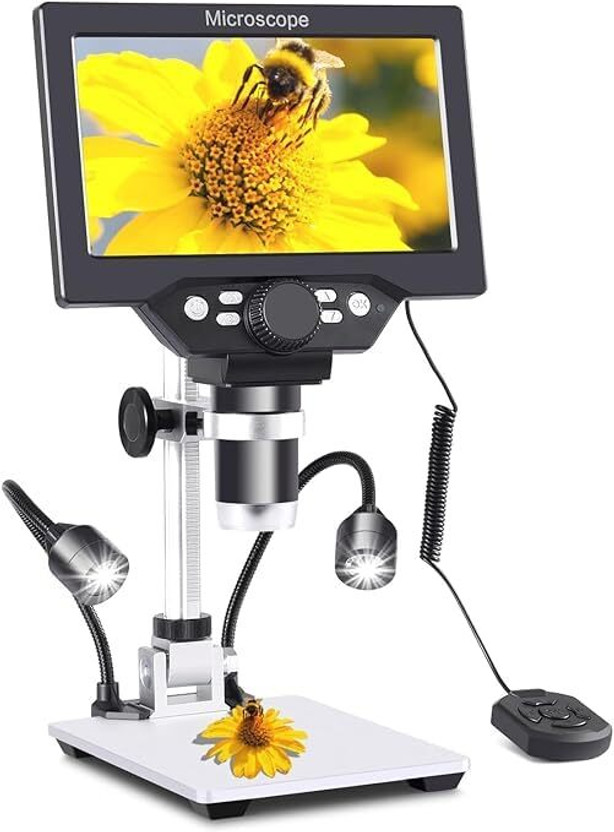 HARIM ROYAL 7 Inch HD Display with 1200X Zoom, 12MP Imaging Sensor, Digital Viewing System Microscope Slide Box