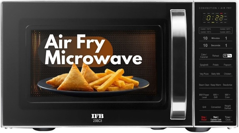 IFB 23 L Air Fry, 71 Standard Cook Menus, Steam Clean, Weight Defrost, Grill & Multi-Stage Cooking Convection Microwave Oven(23SC3, Silver)