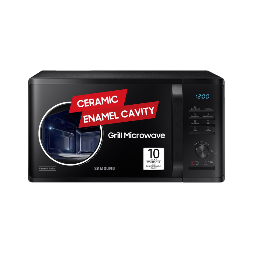 Samsung 23 L Ceramic cavity, Keep warm Grill Microwave Oven(MG23A3515AK, BLACK)