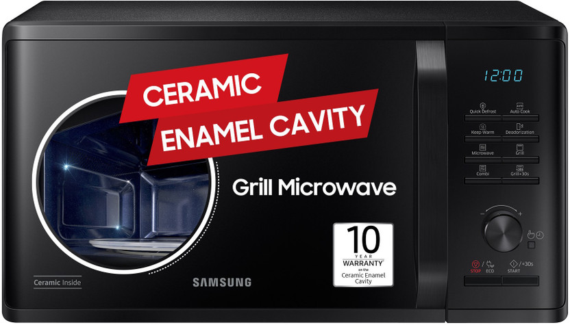 Samsung 23 L Ceramic cavity, Keep warm Grill Microwave Oven(MG23A3515AK, BLACK)