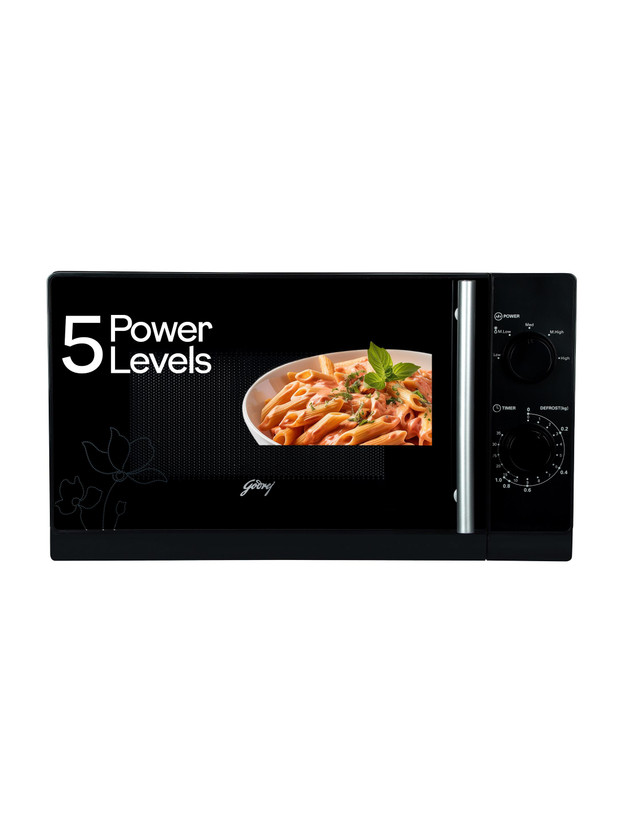 Godrej 20 L Multi Distribution System for Even and Faster Cooking With 5 Power Levels Solo Microwave Oven(GMX 20SA2BLM, Black)