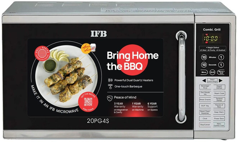IFB 20 L Grill Microwave Oven(20PG4S, SILVER)