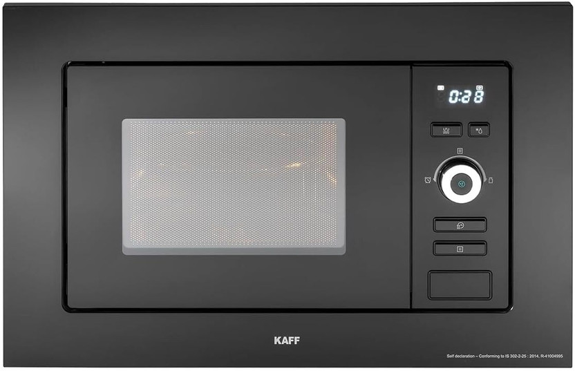 Kaff 20 L Built-in Microwave Oven for Kitchen, 20 Litre with Child Lock, Digital Clock & Time Display,Grill, Defrost & Combination Programming Mode Convection & Grill Microwave Oven(KMW 5PJ, Black)