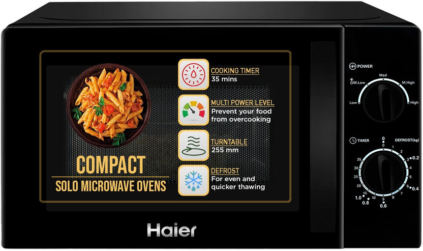 Haier 20 L Solo Microwave Oven(HIL2001MWPH, Black)