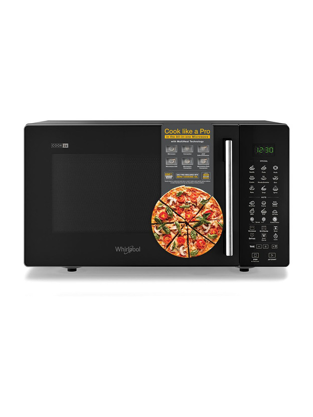 Whirlpool 24 L Smart fry with Zero Oil,130 Auto Cook Menus with Instant 1-Touch Menu, Quick Defrost, Stainless Steel Cavity Convection Microwave Oven(Magicook Pro 26CE, Black)