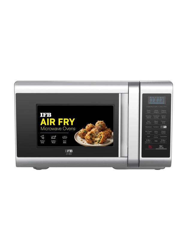 IFB 28 L All in One Air Fry, Bake, Grill, Roast, Auto Defrost, 300 Auto Cook Menus, Ghee Mode, Combi Cook Mode, Air Fry, Convection Microwave Oven(28SC5, Silver)