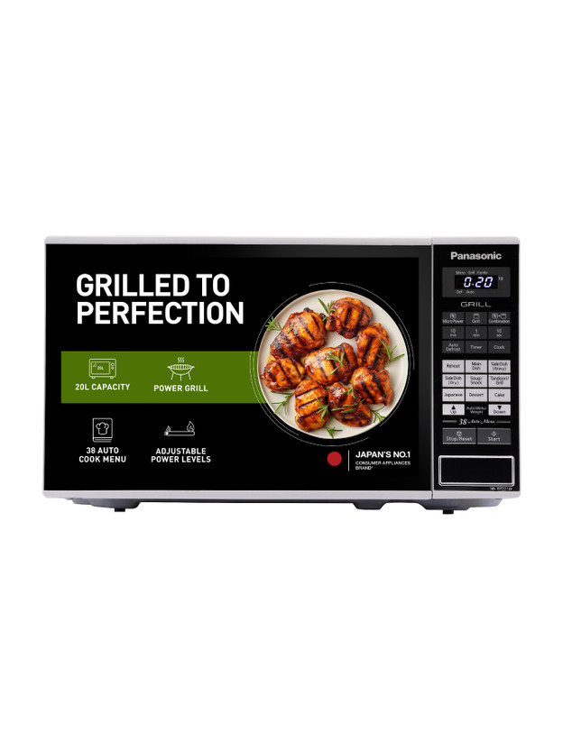 Panasonic 20 L Grill Microwave Oven(NN-GT221WFDG, White)
