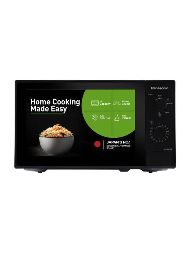 Panasonic Panasonic 20 L Epoxy Gray Cavity Coating, Auto Cook Recipes Solo Microwave Oven(NN-SM25JBFDG, Black) - Flipkart Deal