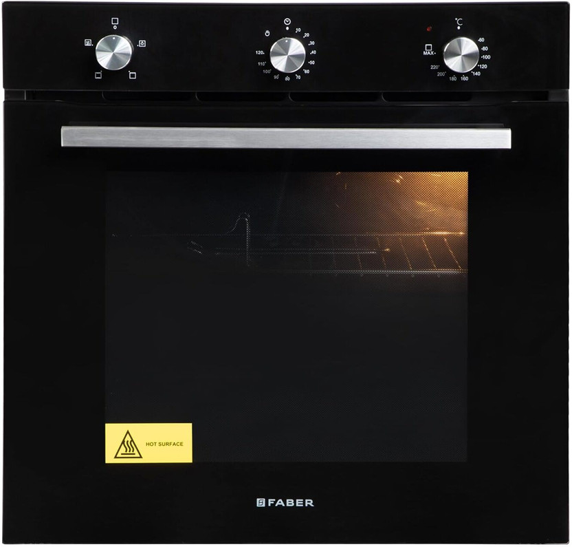 FABER 80-Litre(Built-In FBIO 80L 4F BK Black Finish Oven with Digital Display, Black)