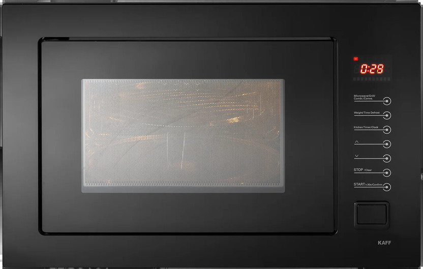 Kaff 25 L Built-in Full Touch Controls , Multi Programming Mode , Defrost by Weight and Time , Memory Function , Child Lock Convection & Grill Microwave Oven(KMW 8A, Black)