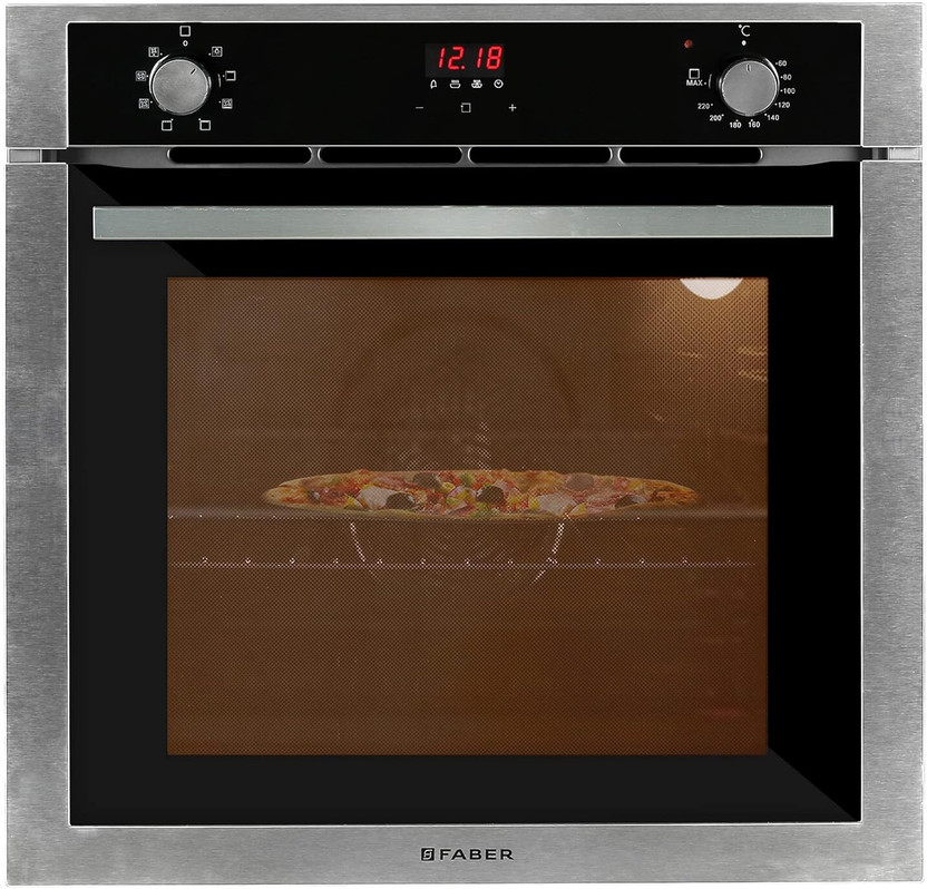FABER 80-Litre(80 L Built in Oven with 8 Functions Light, Grill & Convection, Black)