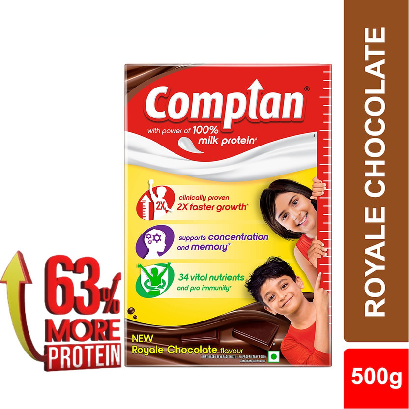 COMPLAN Nutrition Drink Powder for Children, Royale Chocolate Flavour, Carton(500 g)
