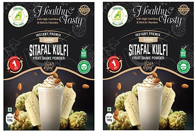 AARKAY Sitafal (Custard Apple) Kulfi Premix High Protein Milkshake,120g