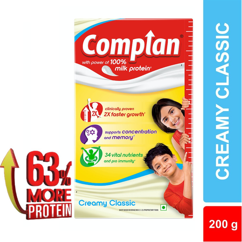 COMPLAN Nutrition Powder Drink for the Children, Creamy Classic Flavour, Carton(200 g)