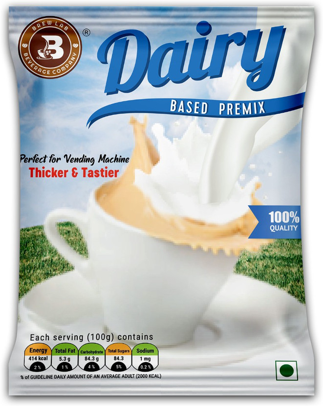 Brew Lab Low Sugar Dairy Based Premix -Suited for Vending Machine Also Milk Substitutes Powder(1 kg)