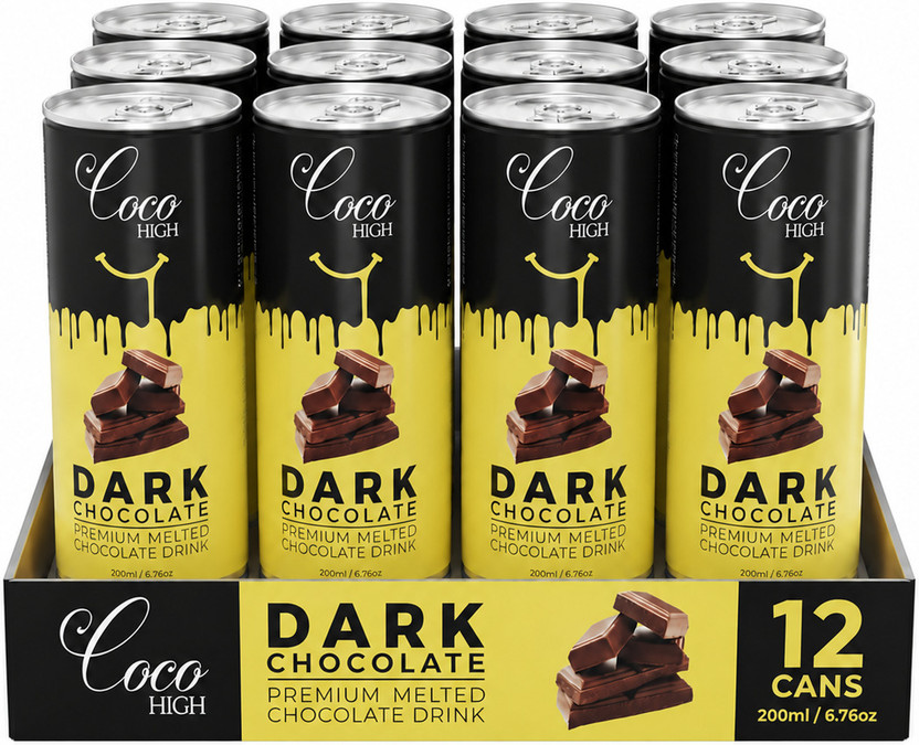COCOHIGH COCOHIGH Dark Chocolate Milkshake with Real Chocolate Milkshake 200 ML Pack of 12(12 x 200 ml) - Flipkart Deal
