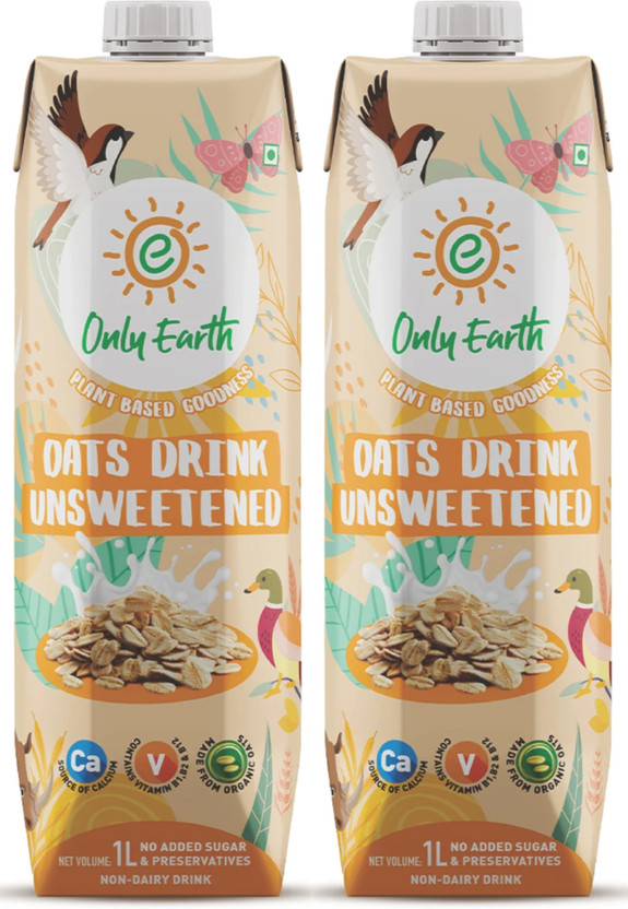 Only Only Earth Only Earth Oats Beverage | Unsweetened Drink | Plant Based | Pack of 2 |(2 x 1 L) - Flipkart Deal