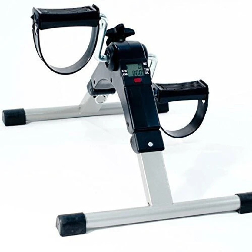 Rixim Folding Mini Stationary Bike Pedaler, Fitness Rehab Gym Equipment Mini Pedal Exerciser Cycle