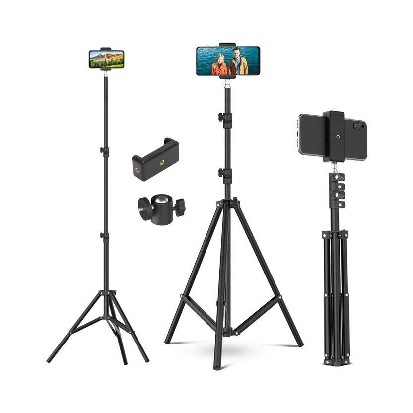 Tygot Lightweight & Portable 7 Feet Aluminum Alloy Studio Light Stand with Mobile Holder | for Videos | Portrait | Photography Lighting | Ideal for Outdoor & Indoor Shoots Tripod(Black, Supports Up to 5000 g)