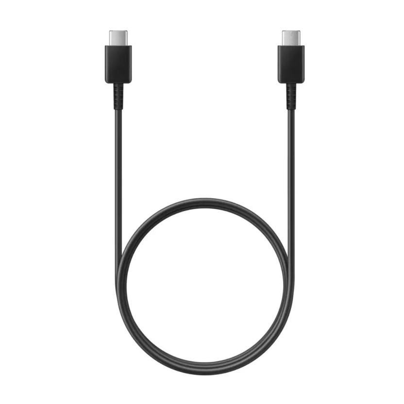 Samsung USB Type C Cable 3 A 1 m EP-DA705BBEGIN(Compatible with Android Phones, Tablets, Laptops, Power Banks, Black, One Cable, USB Type C To USB Type C, 60 W)