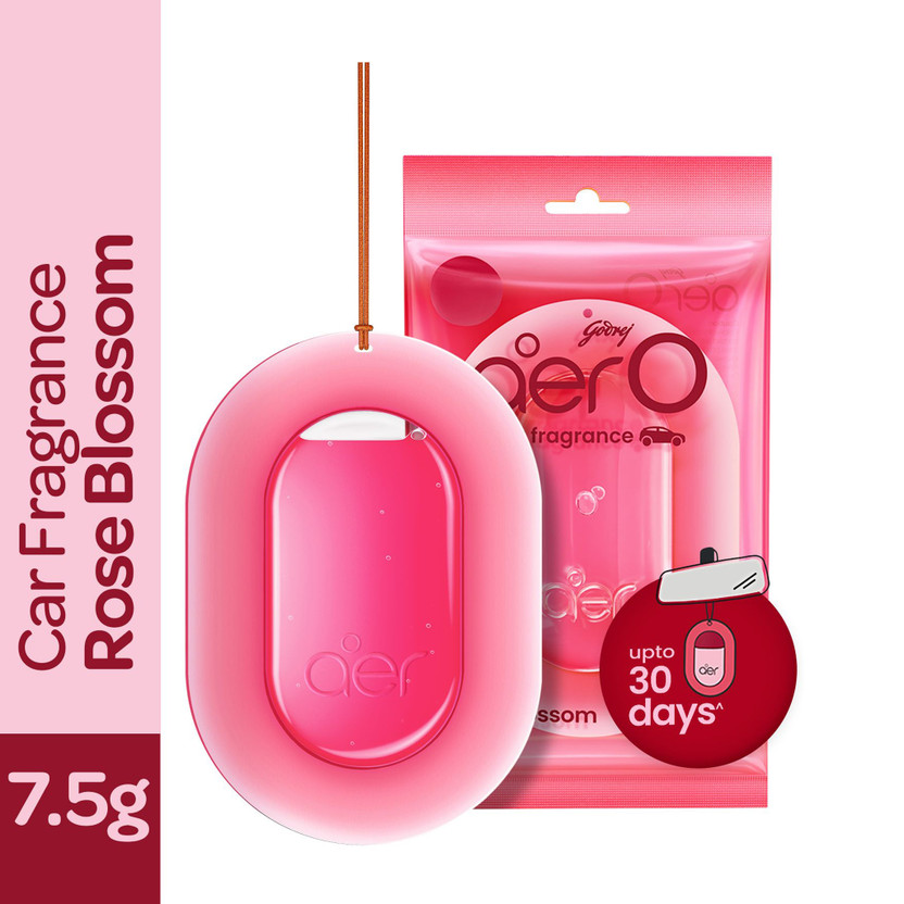 Godrej Aer Rose Blossom Car Freshener Diffuser O Hanging Car Air Freshener | Car Accessories(7.5 g)