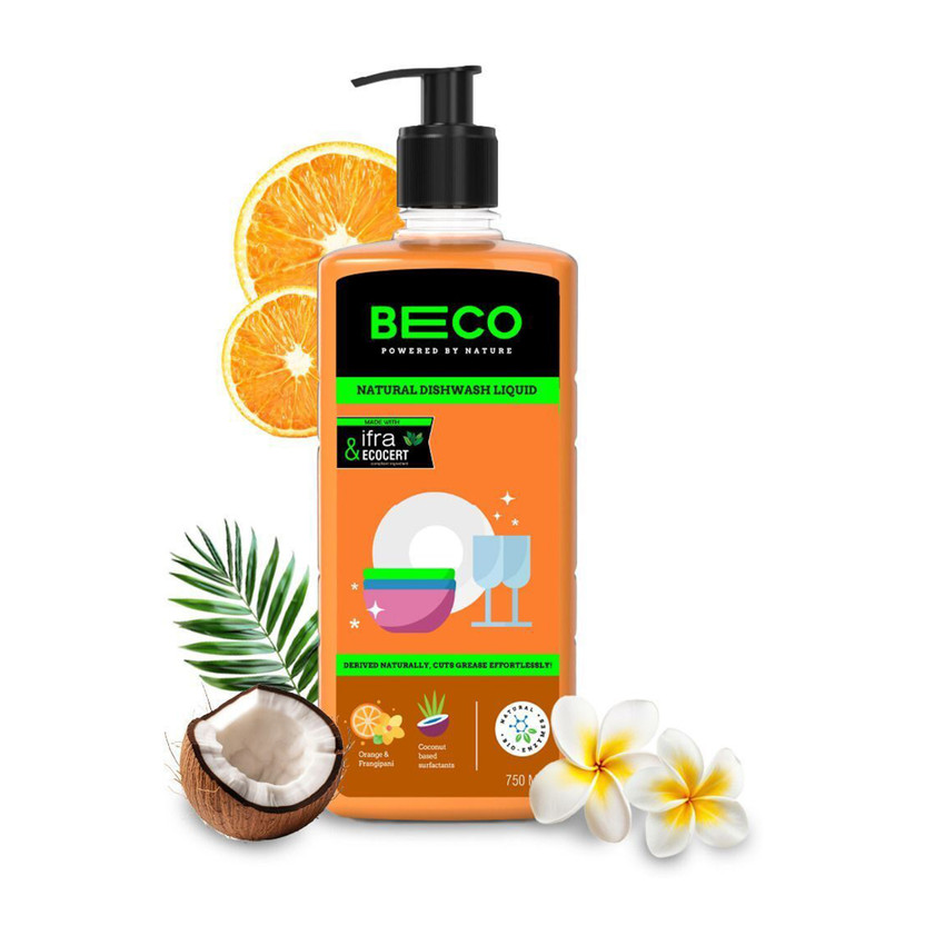 Beco Beco Eco-Friendly Dishwash Liquid, Coconut based Surfactants with Orange Extracts(750 ml) - Flipkart Deal
