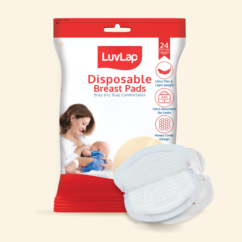 LuvLap LuvLap Ultra Thin Honeycomb Disposable, High Absorbent, Nursing Breast Pad(Pack of 24) - Flipkart Deal