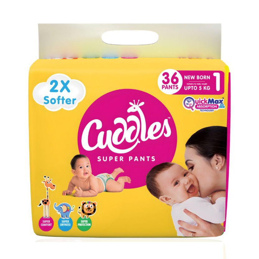 Cuddles - Super Pants 2X Softer Super Dry Pant Diapers - New Born(36 Pieces)