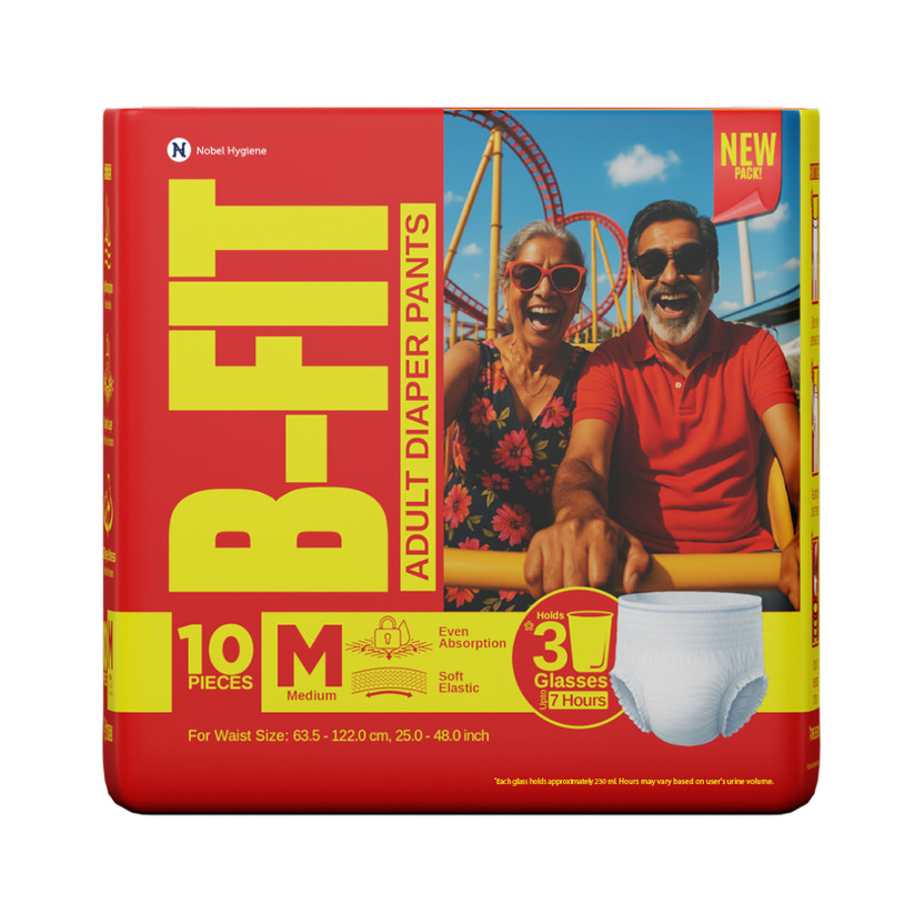 B-FIT Regular Pant Style Adult Diapers - M(10 Pieces)