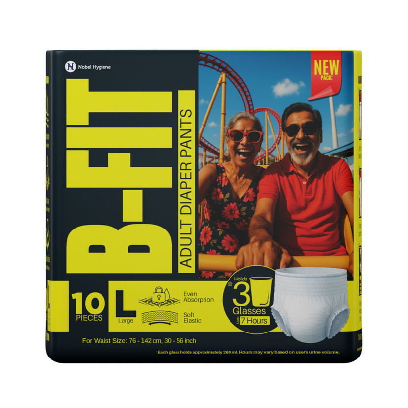 B-FIT Regular Pant Style Adult Diapers - L(10 Pieces)