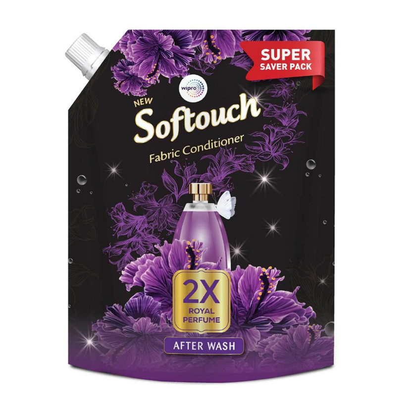 Softouch by Wipro 2X Royal Perfume Liquid Fabric Conditioner with Grapefruit & Jasmine(2 L)