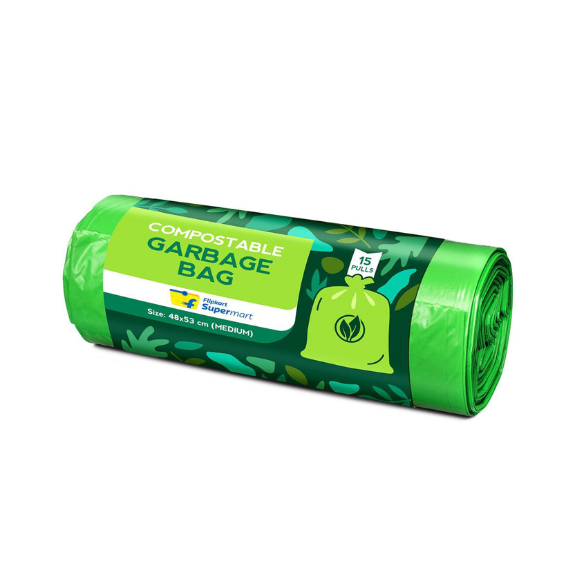 Flipkart Supermart Compostable Medium 15 Bags Garbage Bag  Pack Of 15(15Bag )