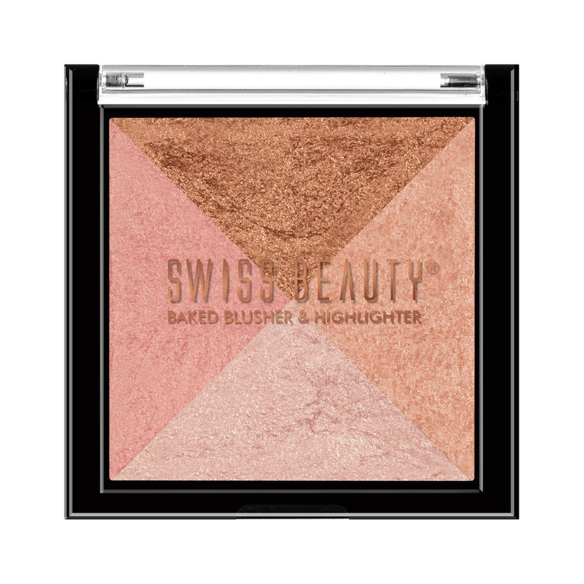 SWISS BEAUTY Baked Shimmer Blusher And Highlighter Palette For Face Makeup Highlighter(7 g, Multicolor-1)