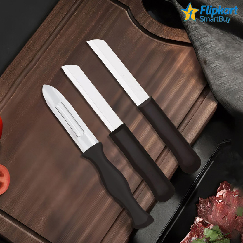 Flipkart Flipkart SmartBuy kitchen knife set with vegetable Peeler Kitchen Tool Set(Black, Silver, Knife, Peeler) - Flipkart Deal