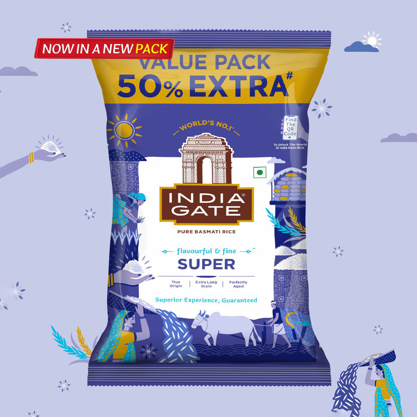 INDIA GATE Perfectly Aged Basmati Rice (Long Grain, Polished)(1.5 kg)