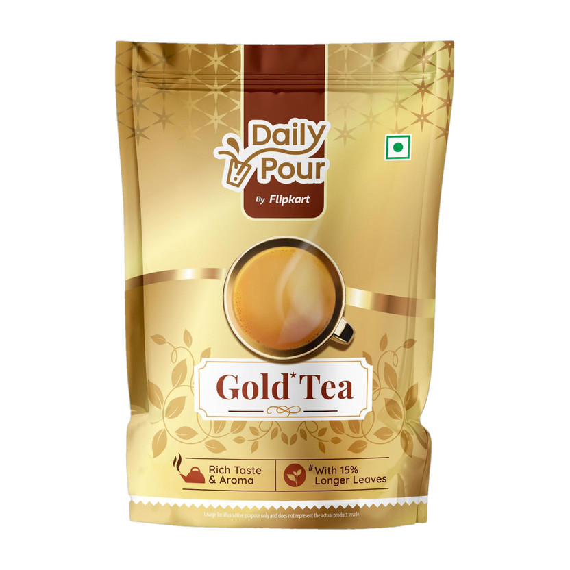 Daily Daily Pour by Flipkart Gold Tea with 15% Long Leaves Black Tea Pouch(1 kg) - Flipkart Deal