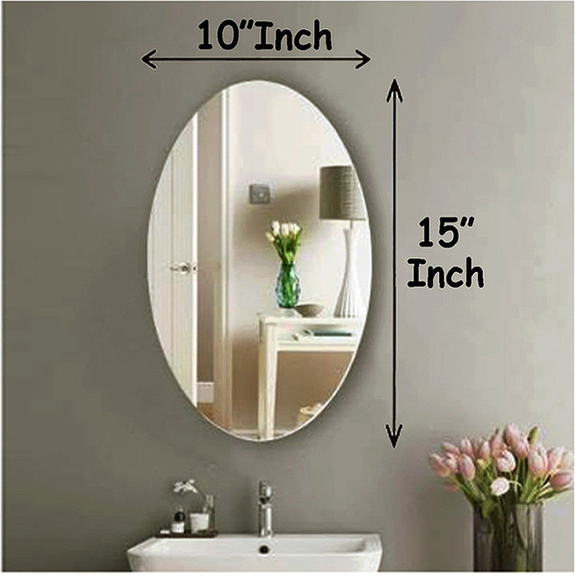 Fancy Homes (10 x 15 Inch) Antique Finish Oval Shape Wall Mirror SD0106 Decorative Mirror(Oval Finish : Polished)