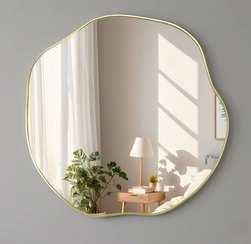 LUPPRA LUPPRA Golden Fram round mirror Bathroom Mirror(Abstract Finish : Aluminium Frame) - Flipkart Deal
