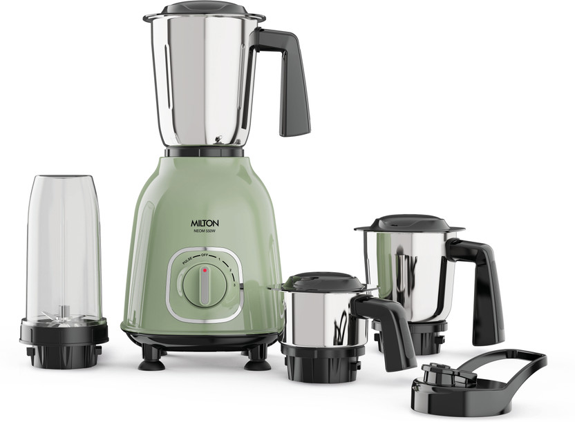 MILTON MILTON Neom Mixer Grinder 550 W Mixer Grinder(Neom Mixer Grinder | 4 Jars | Green) - Flipkart Deal