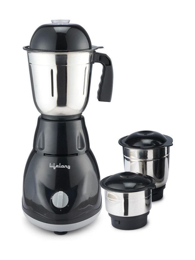 Lifelong Power Pro 500 W Mixer Grinder(LLMG23 | 3 Jars | Black)