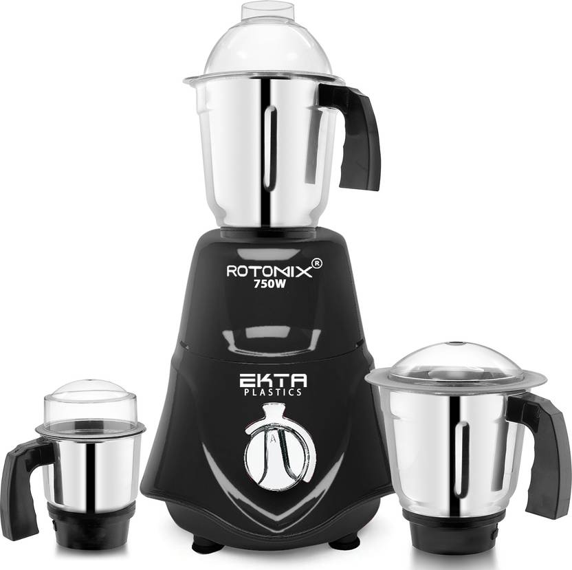 Rotomix 750watts Rocket Mixer Grinder with 3 Stainless Steel (Chutney