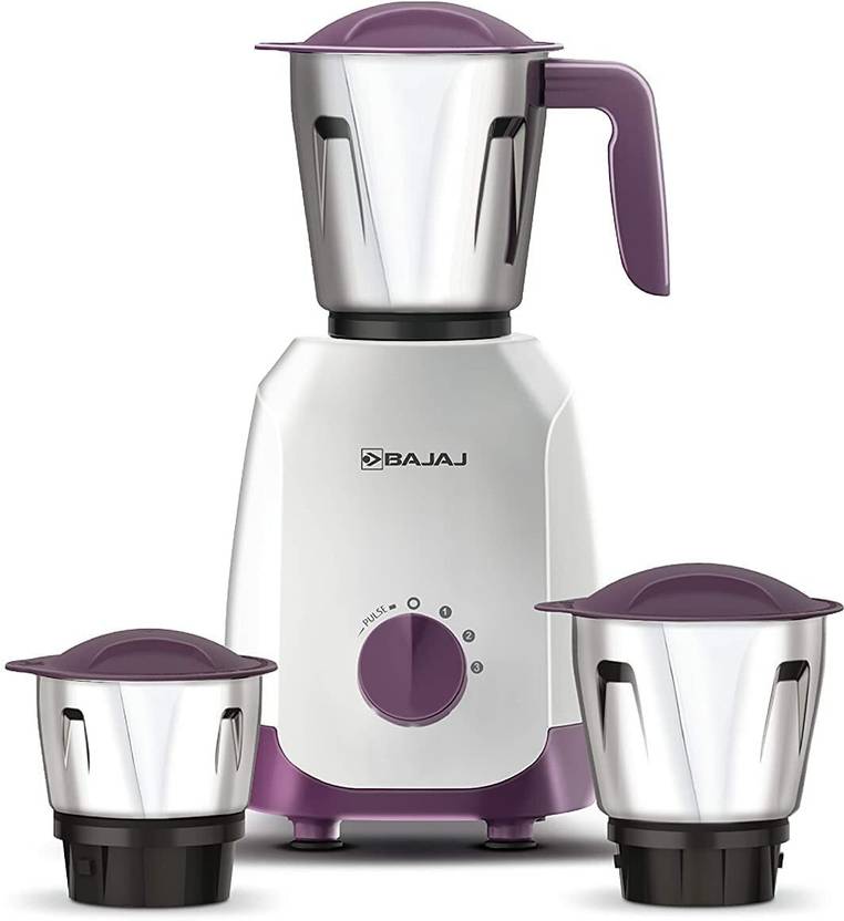 BAJAJ Ninja Series Carve 750 Mixer Grinder (3 Jars, White & Purple